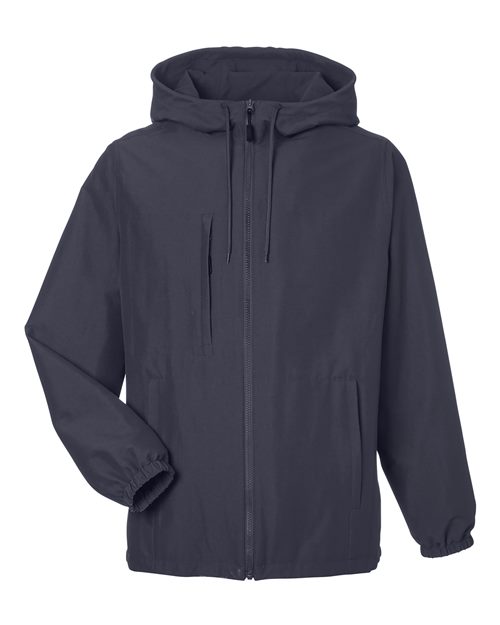 Harriton M73, Unisex Flex Twill Hooded Jacket, Dark Charcoal