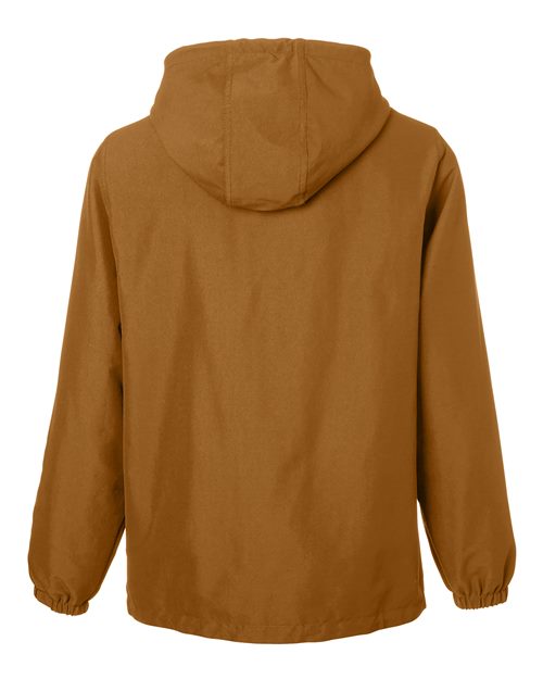 Harriton M73, Unisex Flex Twill Hooded Jacket, Duck Brown