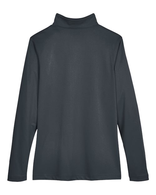 Harriton M748W, Women's Advantage Snag Protection Plus Quarter-zip Pullover, Dark Charcoal