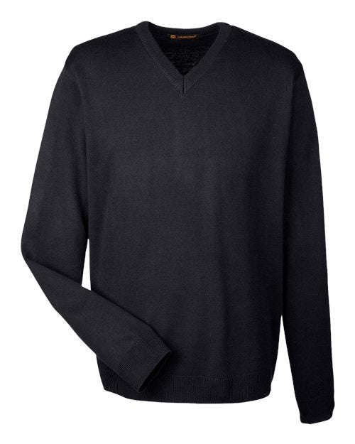 Harriton M420, Men's Pilbloc V-neck Sweater, Black