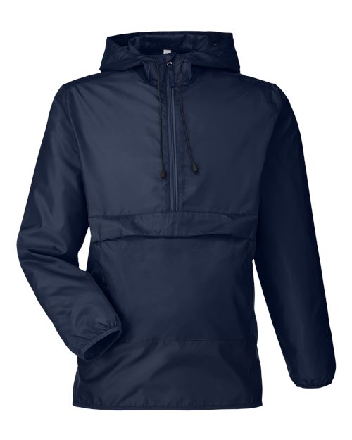 Team 365 TT77, Unisex Zone Protect Packable Anorak Jacket, Sport Dark Navy