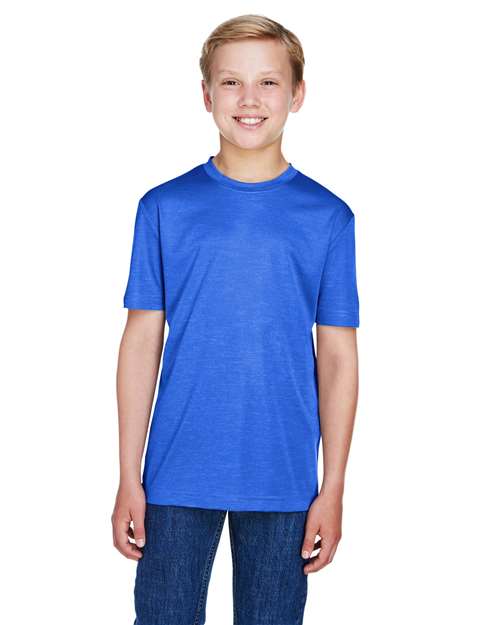 Youth Sonic Heather Performance T-Shirt - - 13941 Sport Royal Heather 3-3.9 oz 674D9 AB Exclusive Brands Back to School 2025 CA CA New ab Crewneck Moisture-Management New AB Performance Polyester - 100% S&S Exclusive Brands Short Sleeves Side Seams T-Shirts T-Shirts - Premium Team 365 Tops TT11HY Youth