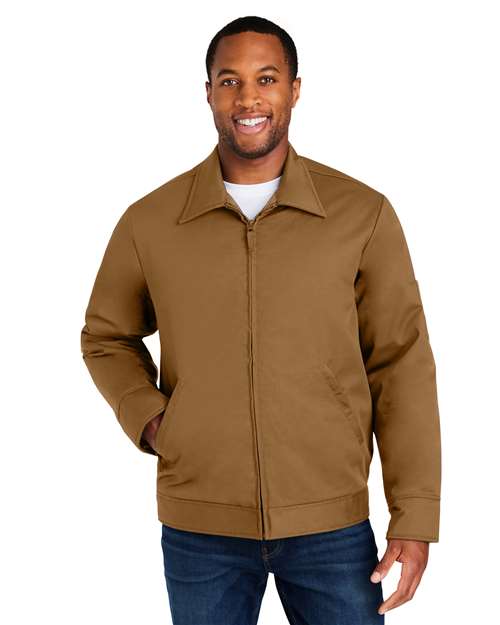 Unisex ClimaBloc® Station Jacket - - 13942 Duck Brown 282B9 8-8.9 oz AB Exclusive Brands CA New ab Cotton Full-Zips Harriton Jackets Long Sleeves M721 Mens & Unisex New AB Outerwear Pockets Polyester Workwear Zips
