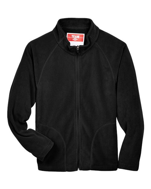 Team 365 TT90Y, Youth Campus Microfleece Jacket, Black