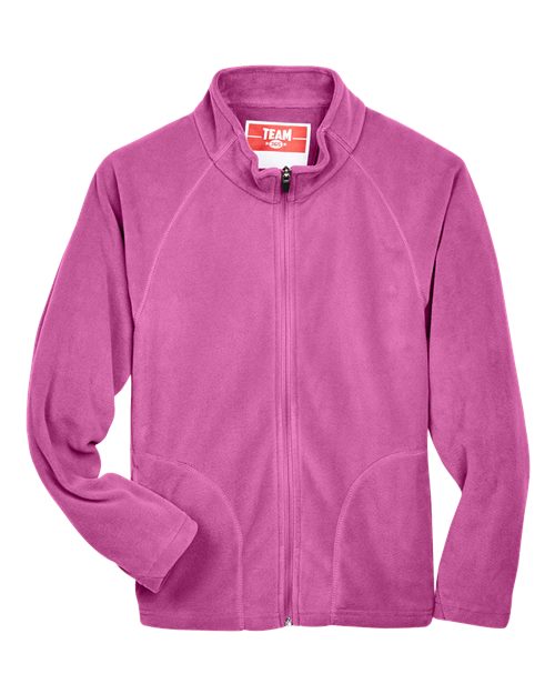 Team 365 TT90Y, Youth Campus Microfleece Jacket, Sport Charity Pink