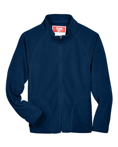 Team 365 TT90Y, Youth Campus Microfleece Jacket, Sport Dark Navy