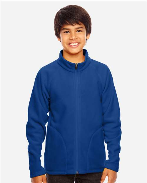 Team 365 TT90Y, Youth Campus Microfleece Jacket, Sport Royal