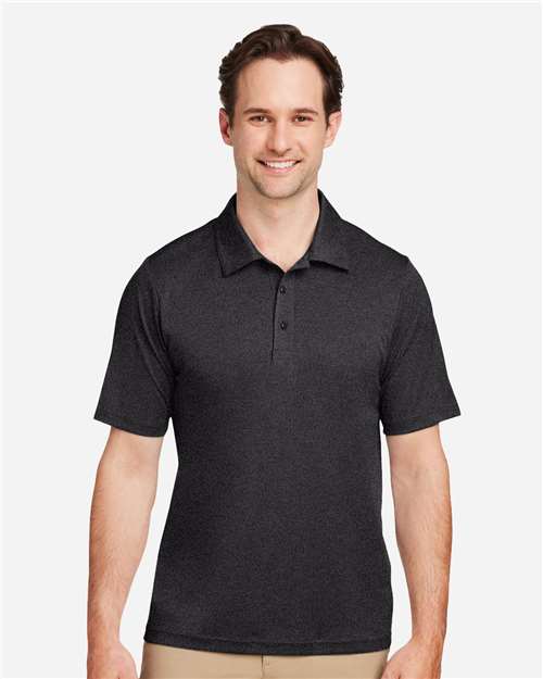 Team 365 TT51H, Men's Zone Sonic Heather Performance Polo, Black Heather