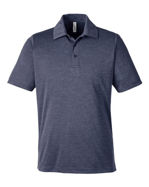 Team 365 TT51H, Men's Zone Sonic Heather Performance Polo, Sport Dark Navy Heather