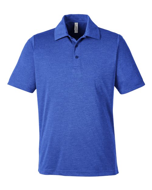 Team 365 TT51H, Men's Zone Sonic Heather Performance Polo, Sport Royal Heather