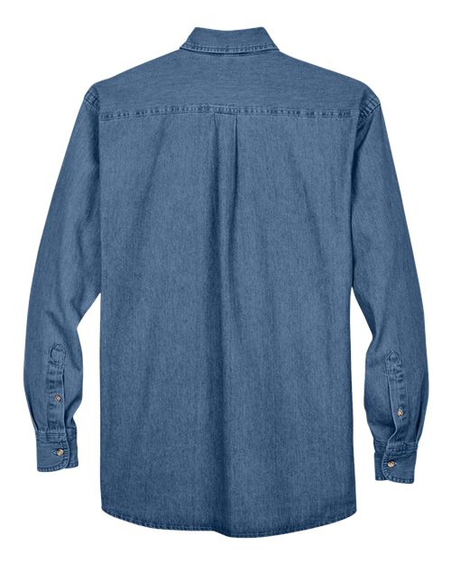 Harriton M550, Men's Denim Shirt, Light Denim