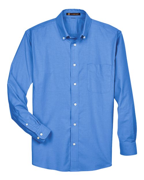 Harriton M600, Men's Oxford Shirt, French Blue
