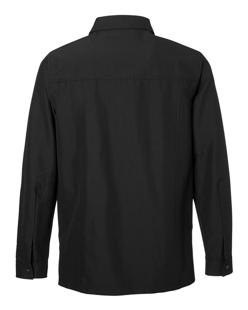 Harriton M72, Unisex Flex Twill Overshirt Jacket, Black