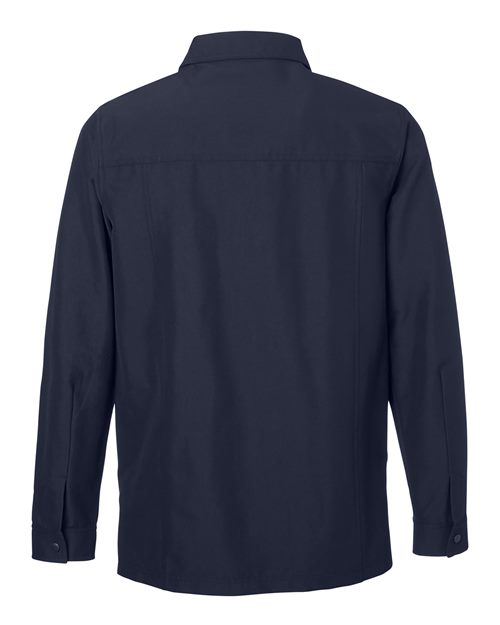 Harriton M72, Unisex Flex Twill Overshirt Jacket, Dark Navy