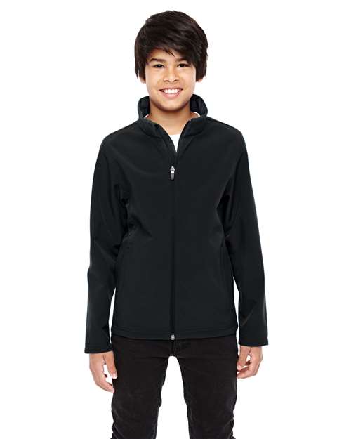Youth Leader Soft Shell Jacket - - 13980 Black XL 744D9 AB Exclusive Brands Activewear CA New ab Full-Zips Jackets New AB Outerwear S&S Deep Deals S&S Exclusive Brands Safety Spandex Team 365 TT80Y Youth Zips