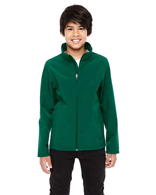 Youth Leader Soft Shell Jacket - - 13980 Sport Forest 744D9 AB Exclusive Brands Activewear CA New ab Full-Zips Jackets New AB Outerwear S&S Deep Deals S&S Exclusive Brands Safety Spandex Team 365 TT80Y Youth Zips