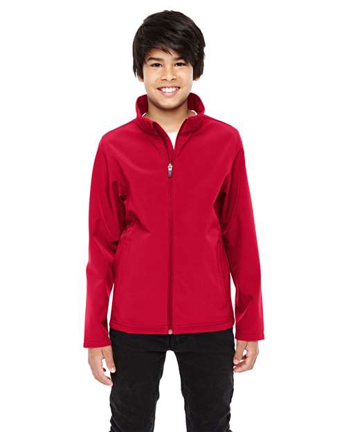 Youth Leader Soft Shell Jacket - - 13980 Sport Red 744D9 AB Exclusive Brands Activewear CA New ab Full-Zips Jackets New AB Outerwear S&S Deep Deals S&S Exclusive Brands Safety Spandex Team 365 TT80Y Youth Zips