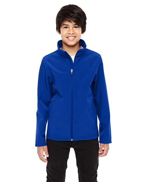 Youth Leader Soft Shell Jacket - - 13980 Sport Royal 744D9 AB Exclusive Brands Activewear CA New ab Full-Zips Jackets New AB Outerwear S&S Deep Deals S&S Exclusive Brands Safety Spandex Team 365 TT80Y Youth Zips