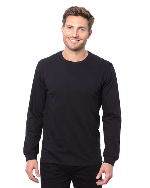 Unisex Epic Long Sleeve T-Shirt - - 13991 Black 4-4.9 oz 817E0 CA New ab Cotton - 100% Crewneck Long Sleeves Mens & Unisex New AB Preshrunk Sustainable Materials Sustainable Styles T-Shirts T-Shirts - Long Sleeve T3000 Threadfast Apparel Tops