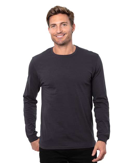 Unisex Epic Long Sleeve T-Shirt - - 13991 Charcoal 4-4.9 oz 817E0 CA New ab Cotton - 100% Crewneck Long Sleeves Mens & Unisex New AB Preshrunk Sustainable Materials Sustainable Styles T-Shirts T-Shirts - Long Sleeve T3000 Threadfast Apparel Tops