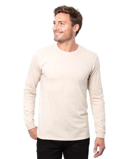 Unisex Epic Long Sleeve T-Shirt - - 13991 Natural 4-4.9 oz 817E0 CA New ab Cotton - 100% Crewneck Long Sleeves Mens & Unisex New AB Preshrunk Sustainable Materials Sustainable Styles T-Shirts T-Shirts - Long Sleeve T3000 Threadfast Apparel Tops