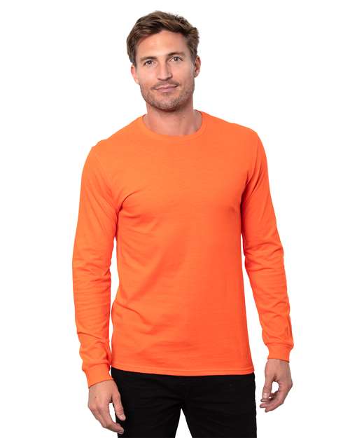 Unisex Epic Long Sleeve T-Shirt - - 13991 Orange 4-4.9 oz 817E0 CA New ab Cotton - 100% Crewneck Long Sleeves Mens & Unisex New AB Preshrunk Sustainable Materials Sustainable Styles T-Shirts T-Shirts - Long Sleeve T3000 Threadfast Apparel Tops