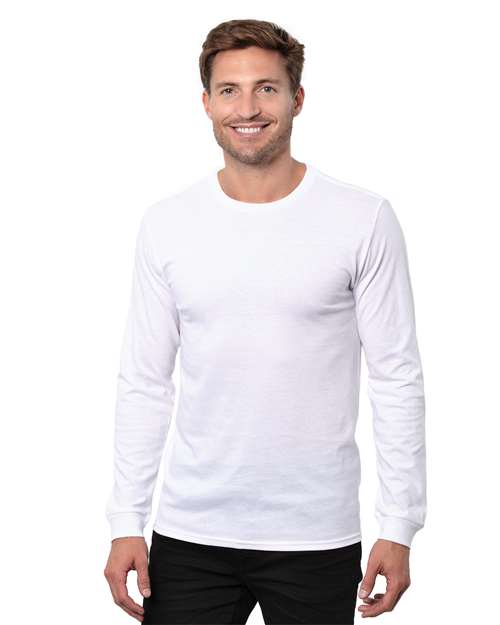 Unisex Epic Long Sleeve T-Shirt - - 13991 White 4-4.9 oz 817E0 CA New ab Cotton - 100% Crewneck Long Sleeves Mens & Unisex New AB Preshrunk Sustainable Materials Sustainable Styles T-Shirts T-Shirts - Long Sleeve T3000 Threadfast Apparel Tops