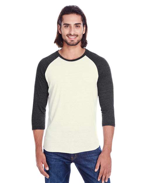 Unisex Triblend Three-Quarter Sleeve Raglan T-Shirt - - 14026 Cream Black Triblend 3/4 Sleeves 302G 4-4.9 oz 786E0 CA New ab Cotton - Ringspun Crewneck Fitted Mens & Unisex New AB Playbook - Restaurant & Hospitality Playbook - Restaurant & Hospitality Brand Merch Playbook Summer to School Raglans Recycled Side Seams T-Shirts T-Shirts - Long Sleeve Tear Away Threadfast Apparel Tops Triblends