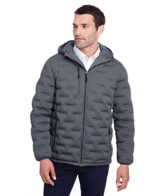 Men's Loft Puffer Jacket - - 14067 Carbon Black 191D3 AB Exclusive Brands CA New ab Full-Zips Hooded Jackets Media Pocket Mens & Unisex NE708 New AB North End Outerwear Pockets Polyester - 100% Puffers Resort & Gift Resort & Gift Gift Shops Resort & Gift Shops Fall & Winter S&S Deep Deals S&S Exclusive Brands Water Resistant Windbreakers Zips