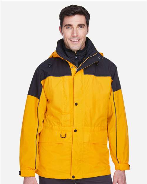 Men's 3-in-1 Two-Tone Parka - - 14068 Sun Ray 128D3 88006 AB Exclusive Brands CA New ab Fitness & Wellness Fitness & Wellness Outdoor Enthusiast Fitness & Wellness Physical Fitness Hooded Jackets Mens & Unisex New AB North End Nylon Outerwear Performance Resort & Gift Resort & Gift Staff Uniforms Resort & Gifting Activities & Service Thermals