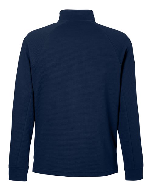 North End NE200, Men's Rhythm Waffle Quarter-zip Pullover, Classic Navy