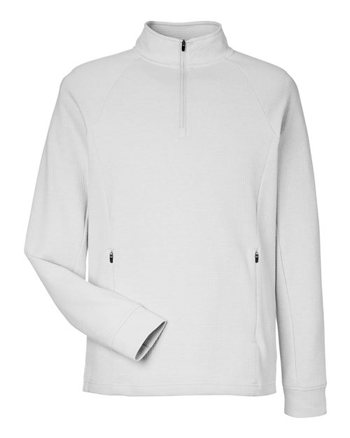 North End NE200, Men's Rhythm Waffle Quarter-zip Pullover, Platinum