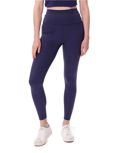 Women's Impact Leggings - - 14086 Navy 280L 785E0 Activewear Bottoms CA New ab Camouflage Leggings New AB Pants Recycled Spandex Sustainable Manufacturing Sustainable Materials Sustainable Styles Tear Away Threadfast Apparel Womens