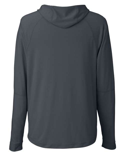 North End NE105, Unisex Jaq Stretch Performance Hooded Long Sleeve T-shirt, Carbon