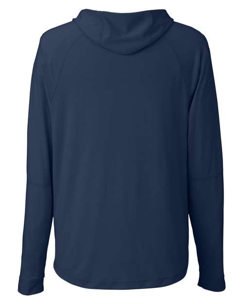 North End NE105, Unisex Jaq Stretch Performance Hooded Long Sleeve T-shirt, Classic Navy