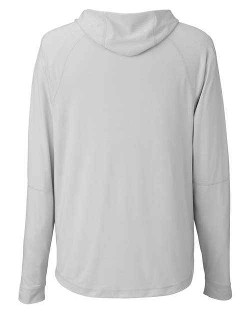 North End NE105, Unisex Jaq Stretch Performance Hooded Long Sleeve T-shirt, Platinum