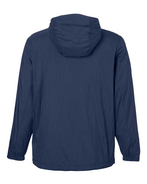 North End NE810, Men's Aura Lightweight Packable Anorak, Classic Navy/ Carbon