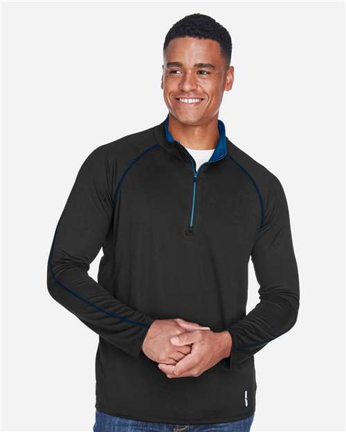 Men's Radar Performance Quarter-Zip Pullover - - 14152 Black True Royal 147D3 4-4.9 oz 88187 AB Exclusive Brands Activewear Antimicrobial CA New ab Industrial & Workwear Industrial & Workwear - Office Long Sleeves Mens & Unisex Moisture-Management New AB North End Performance Polos & Knits Polyester - 100% Pullovers Quarter-Zips S&S Exclusive Brands Sun/UV Protection Tops Zips