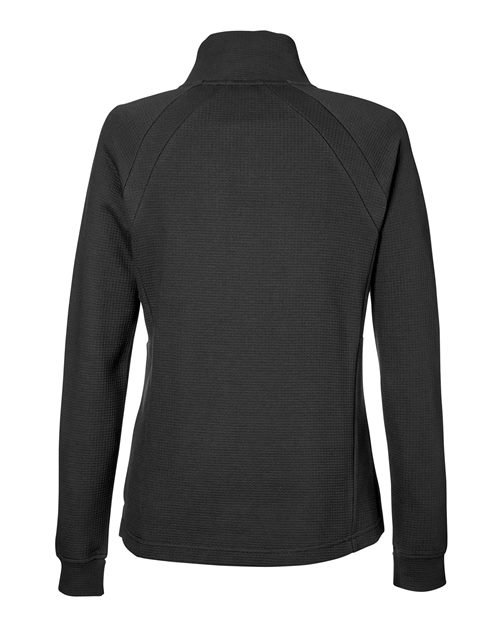 North End NE200W, Women's Rhythm Waffle Cross-neck Pullover, Black