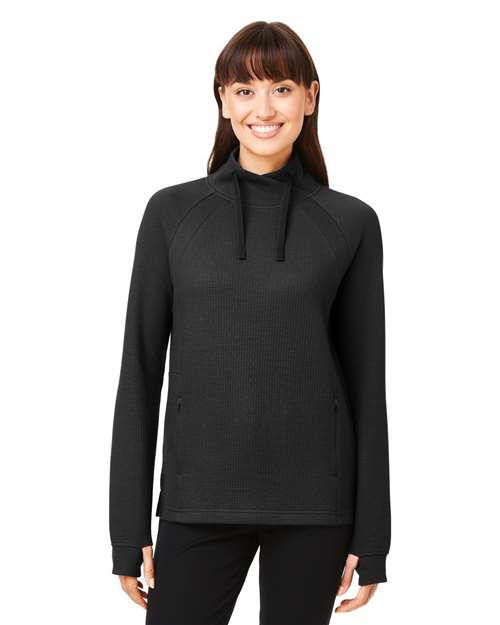 Women's Rhythm Waffle Cross-Neck Pullover -  - 14153