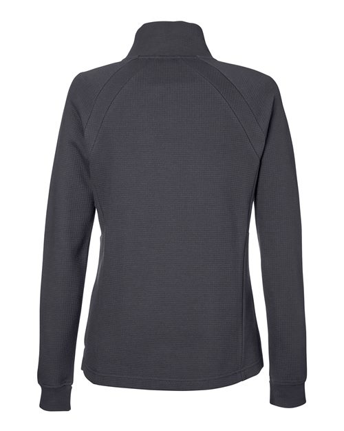 North End NE200W, Women's Rhythm Waffle Cross-neck Pullover, Carbon