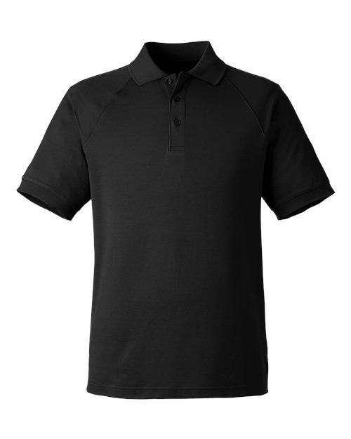 Harriton M208, Men's Charge Snag And Soil Protect Polo, Black