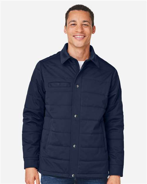 Harriton M821, Unisex Guardian Soft Shell Chore Coat, Dark Navy