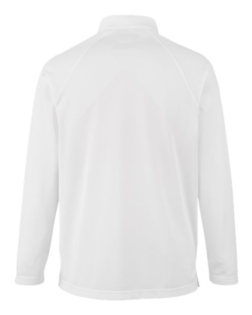 Harriton M208L, Men's Charge Snag And Soil Protect Long Sleeve Polo, White