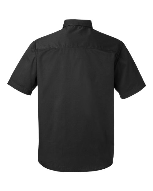 Harriton M585, Men's Advantage Il Short Sleeve Work Shirt, Black
