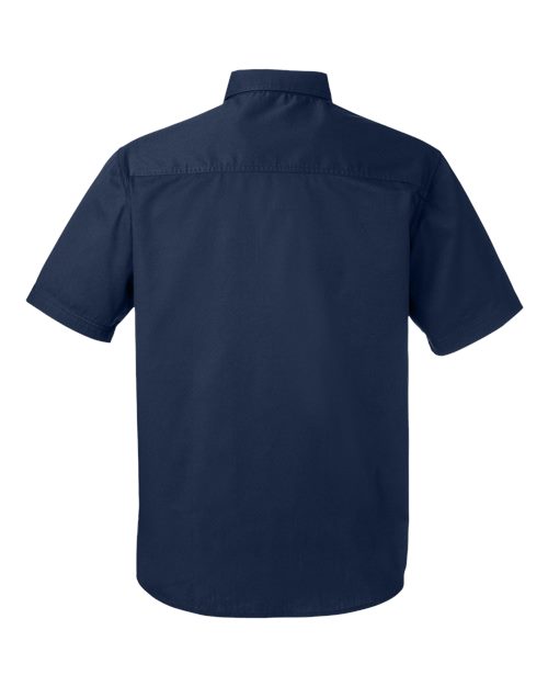 Harriton M585, Men's Advantage Il Short Sleeve Work Shirt, Dark Navy
