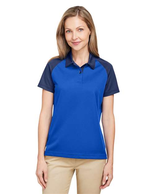 Women's Command Snag-Protection Colorblock Polo - - 14207 Sport Graphite Black 4-4.9 oz 692D9 AB Exclusive Brands Activewear Antimicrobial CA New ab Moisture-Management New AB Performance Pique Polos Polos & Knits Polyester - 100% S&S Exclusive Brands Short Sleeves Snag Resistant Spiritwear Sport Shirts Sun/UV Protection Team 365 Tops TT21CW Womens