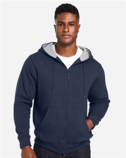 Harriton M711T, Unisex Tall Climabloc Lined Heavyweight Hooded Sweatshirt, Dark Navy