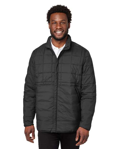 Unisex Aura Fleece-Lined Jacket - - 14223 Black 205D3 AB Exclusive Brands CA New ab Full-Zips Jackets Mens & Unisex NE721 New AB North End Nylon Outerwear Recycled S&S Deep Deals Water Resistant Zips