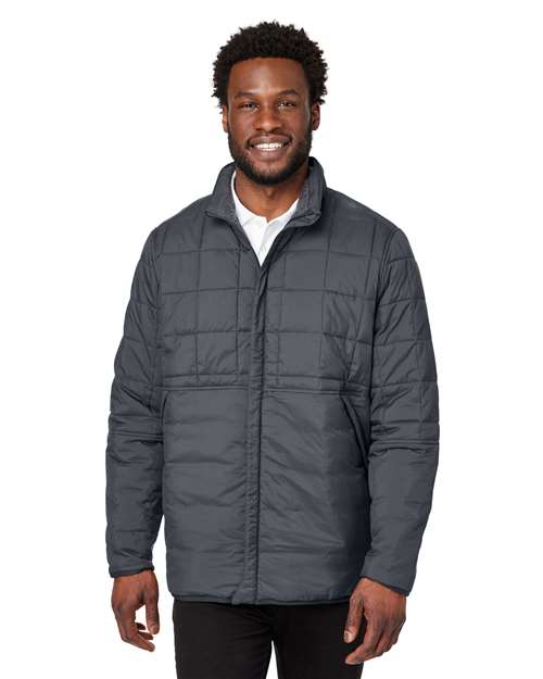 Unisex Aura Fleece-Lined Jacket - - 14223 Carbon 205D3 AB Exclusive Brands CA New ab Full-Zips Jackets Mens & Unisex NE721 New AB North End Nylon Outerwear Recycled S&S Deep Deals Water Resistant Zips